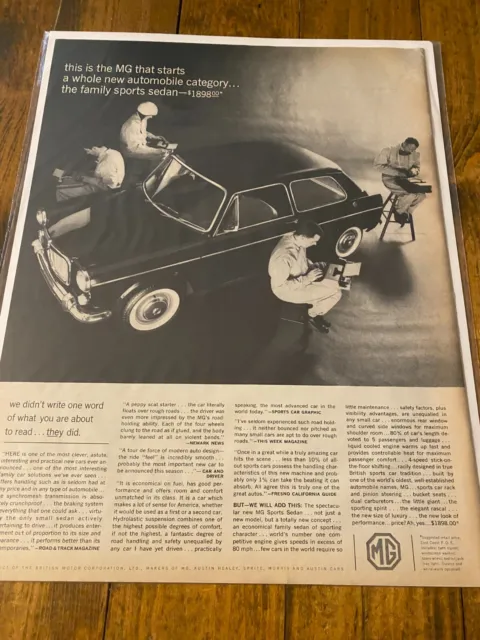 Vintage 1963 MG Sports Sedan Car Auto ad
