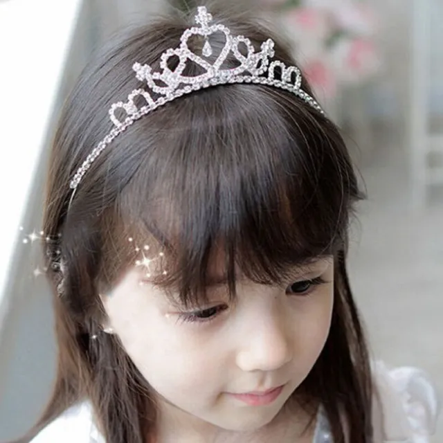 Strassstone Tiara fascia per capelli bambina sposa principessa H8N6 bella D7M2