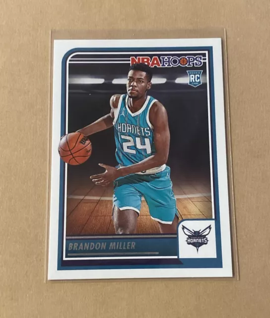 2023-24 PANINI NBA Hoops Rookies #272 Brandon Miller Charlotte Hornets ...