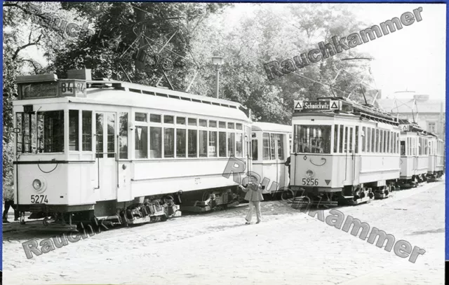 altes Baryt-Foto Straba Tw 5274 + 5256 Schnödewitz 1979 - ca 9x14 B11799