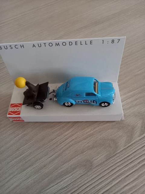 Miniature Renault 4CV R2071 Berline Commerciale Avec Remorque - échelle 1/43 - Neuf
