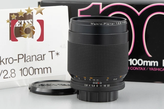 Near Mint!! CONTAX Carl Zeiss Makro-Planar 100mm f/2.8 T* AEJ w/ Box