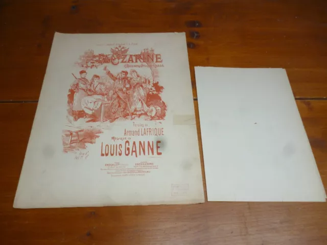 [PARTITION fin XIXe] GANNE Louis "LA CZARINE" chanson franco-russe (1885)
