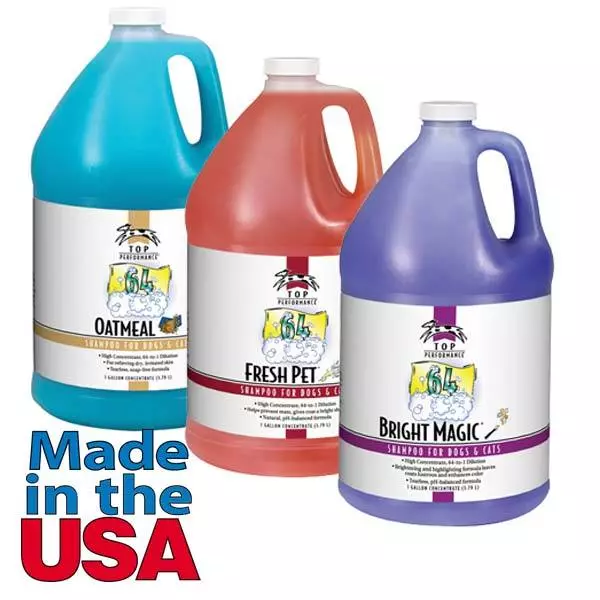 Pet Grooming Shampoo Gallon High Concentrate Formula Pro Groomers Dilutes 64:1