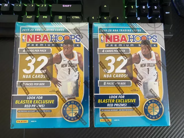 2019-20 Panini NBA Hoops Premium Stock Factory Sealed Blue Blaster - Lot of 2