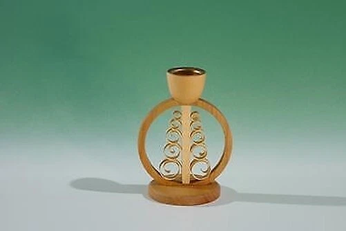 Portacandela Natura Con Albero Chip IN Anello Altezza Circa 6,5 CM Nuovo Candele