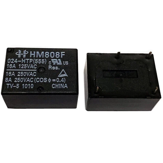 2PCS HM808F 024HTP HM808F024HTP 24VDC Power Relay 4Pins 16A 125VAC 