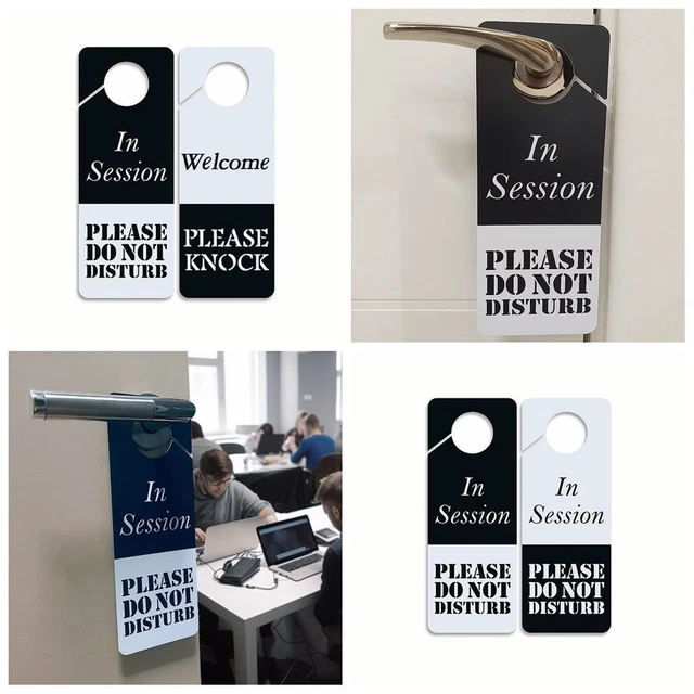 PVC DOOR SIGN Please Do Not Disturb Door Hanger Meeting Label Office ...