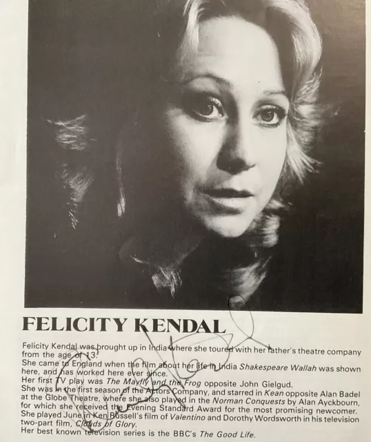 Signed Felicity Kendal - Clouds - Duke of Yorks Theatre Programme 1978