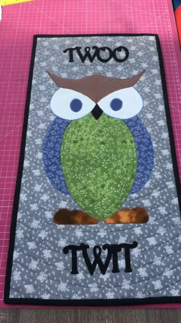 Owl Applique Twoo you calling a twit 12" x 8"