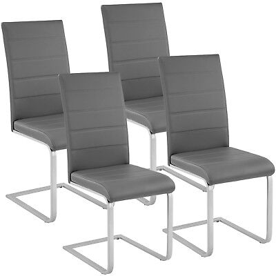 TecTake 4x Chaise de salle à manger ensemble meuble salon design chaises de cuisine noir 