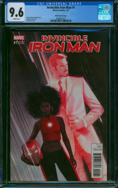 Invincible Iron Man #1 ⭐ CGC 9.6 ⭐ 1:25 DEKAL VARIANT Cover Riri Williams 2017