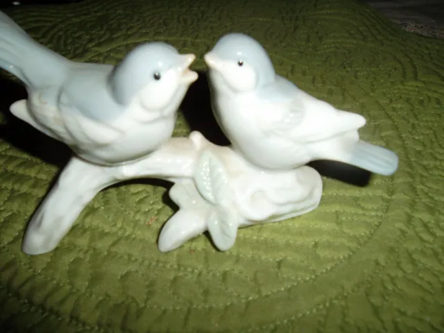 OTAGIRI Figurine Two 2 Birds on Branch Porcelain Vintage-No Damage