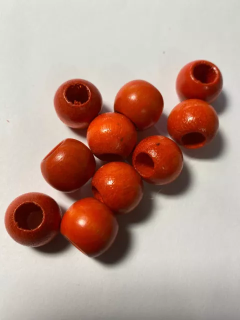 Vintage Wood Fibre Craft Beads for Macrame