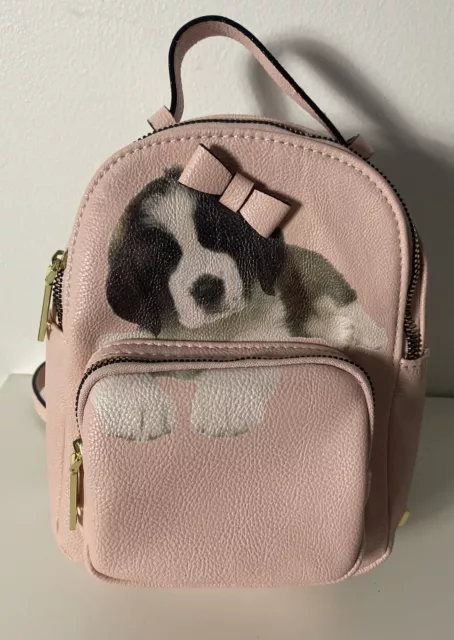 Betsey Johnson Pink  Dog St.Bernard Puppy  Kitsch Mini Backpack
