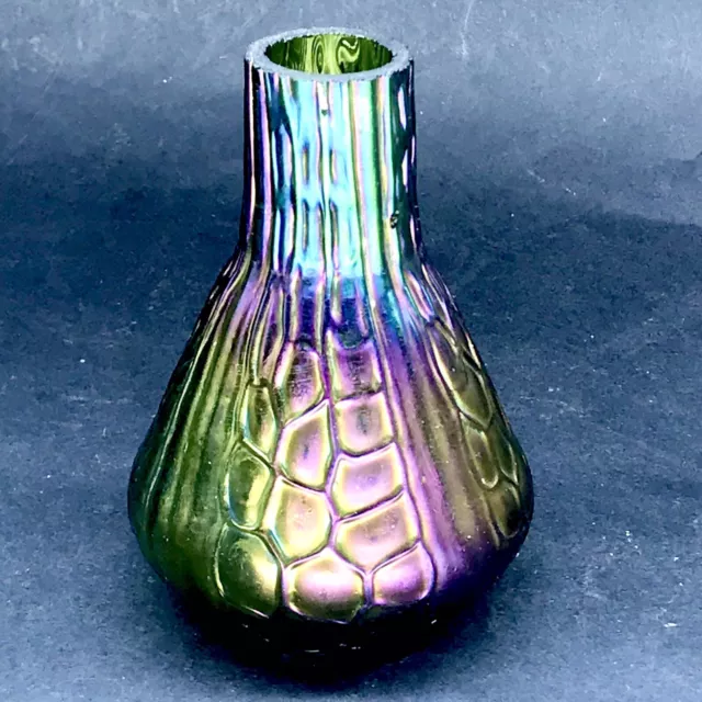 Loetz Vase En Pâte De Verre Irisé Art Nouveau 1900