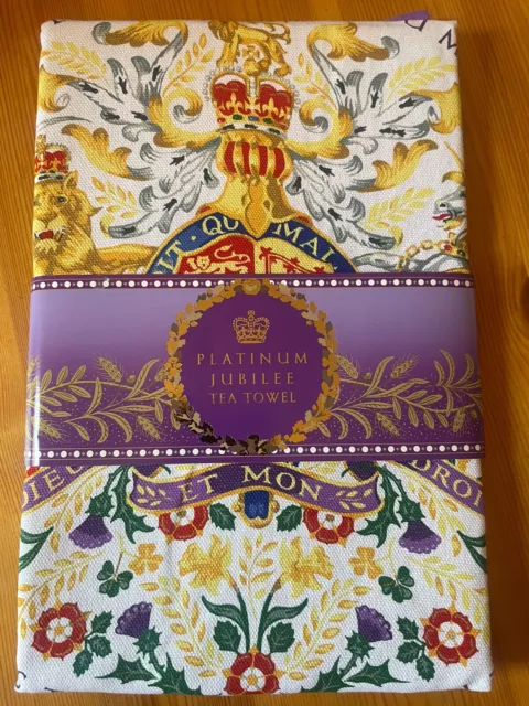 Platinum Jubilee Queen Elizabeth II Souvenir Tea Towel Royal Collection Trust