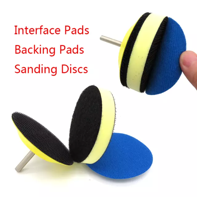 3" Interface Pad 75mm PU Foam Hook & Loop Waterproof Sanding Discs / Backing Pad