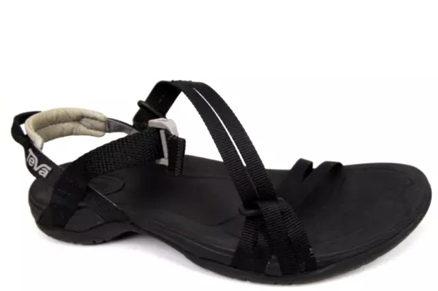 Teva Sirra Sandals Womens Size 7.0 M, Black Z-Strap Adjustable Toe/Ankle, NEW