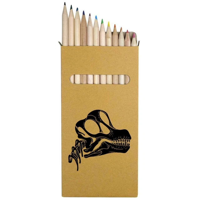 12 x 'Brachiosaurus Schädel' lang 178 mm Buntstifte/Bleistift-Set (PE00051135)