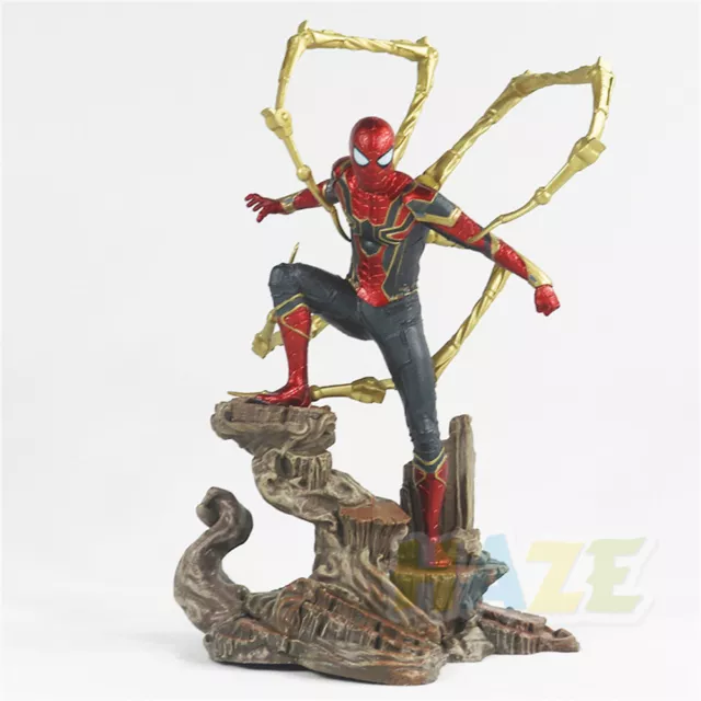 The Avengers Infinity War Iron Spiderman PVC Figure Model Toy New In Box 28cm