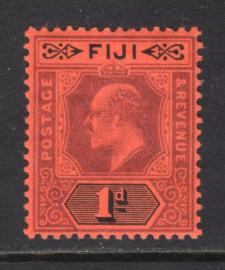 M24155 Fiji 1904 SG116 KEVII: 1d purple & black/red MM, Cat £25