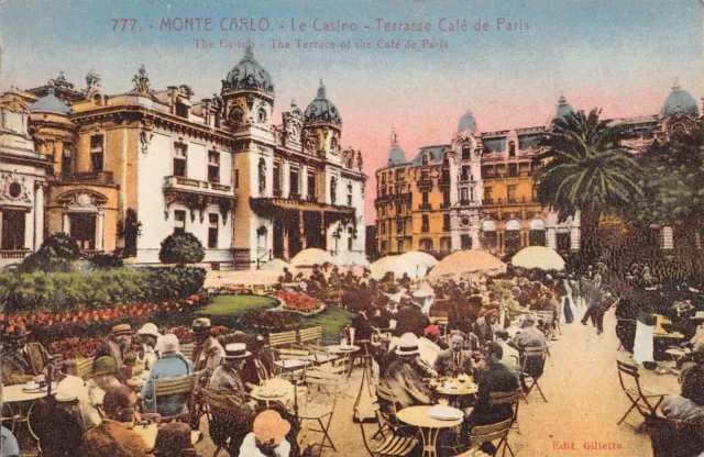 Cpa Monte Carlo Le Casino Terrasse Cafe De Paris