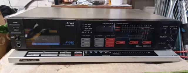 Rare Vintage AIWA AD-F660 3 Head Stereo Cassette Deck - Needs drive belts