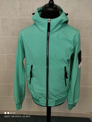 Stone Island Soft Shell R E Technologie De Teinture Veste A Capuche En Aqua Ss21 Eur 519 81 Picclick Fr