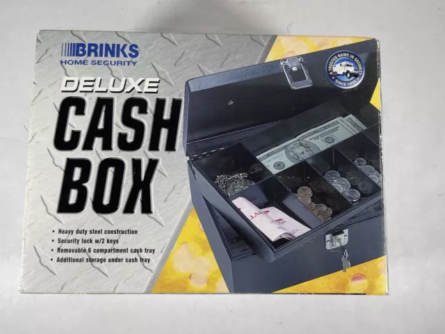 Brinks Home Security Money Cash Box - No Keys