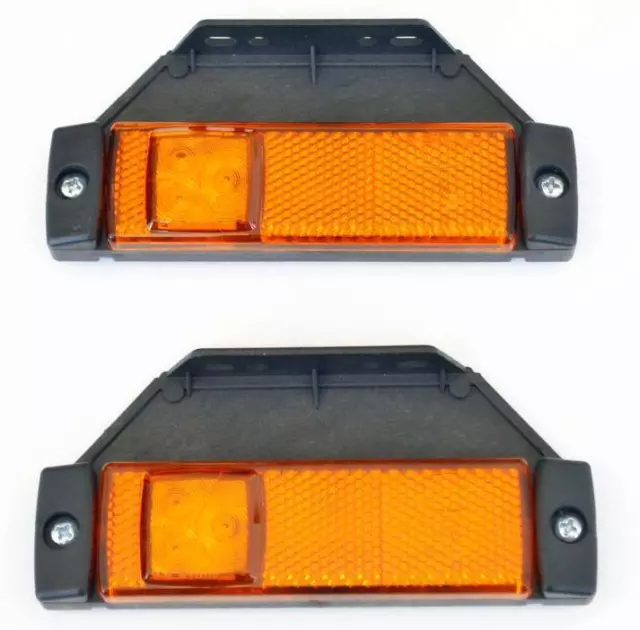 #2X 12/24V Naranja Luz de Marcador Lateral Camión para Man DAF Scania Volvo