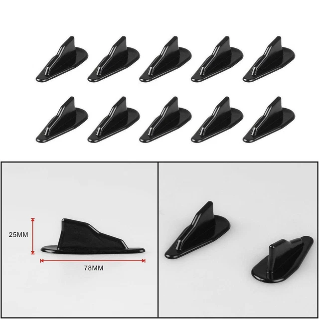 10x Car EVO-Style Roof Shark Fins Wing Spoilers Generator Universal Decorative
