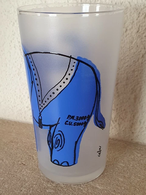Rare Verre Cabu Cirque