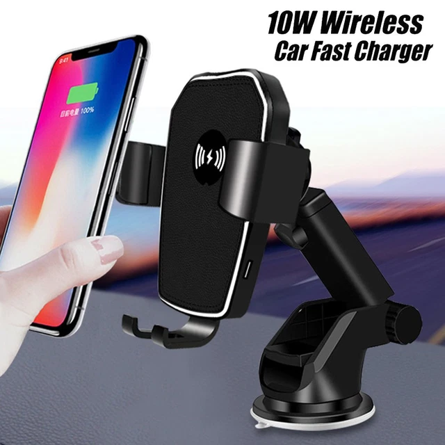 Qi Induktiv Fast Ladegerät Ladestation Auto Halterung Handyhalter für Samsung