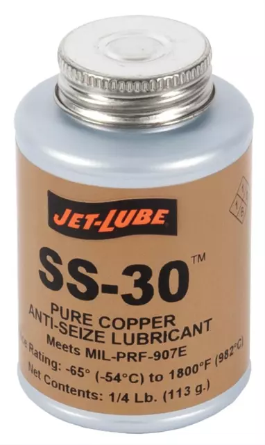 Jet-Lube SS-30 Pure Copper Anti-Seize Lubricant - JetLube for High Temperature