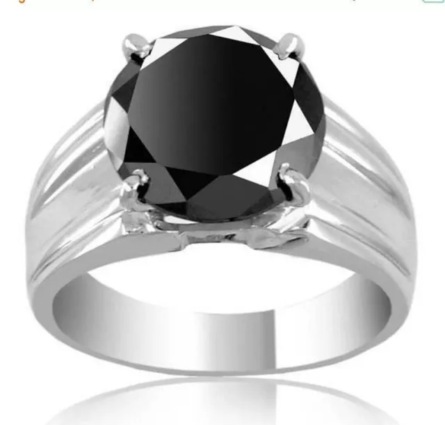 5 Karat Schwarz Diamant Ring Qualität AAA Zertifiziert! Herren Ring,Geburtstag