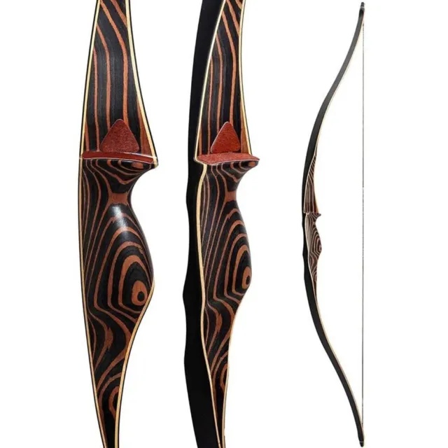 20-70lbs 54" Archery Recurve Bow Wooden Traditional Longbow  Hunting Target