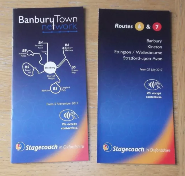 STAGECOACH IN OXFORDSHIRE 2 x bus timetable booklets for Banbury area