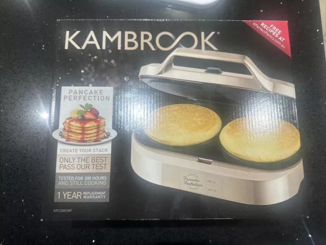  KAMBROOK PANCAKE MAKER Pancake Perfection Model KPC200CMP Brand New in Box