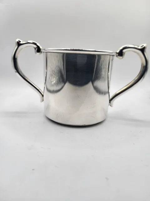 Precious**ENGRAVABLE** Sterling Silver DOUBLE HANDLE Baby Cup***NEW***