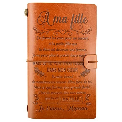à Ma Fille Cuir Journal Profitez de La Balade Diary Carnet de Notes de Voyage...