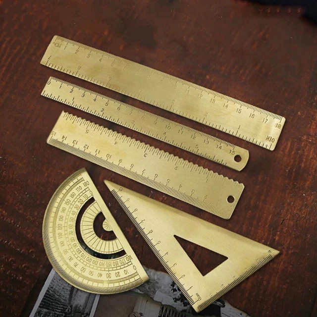 HEAVY DUTY BRASS Ruler with Clear Scale Reading for Drawing and ...