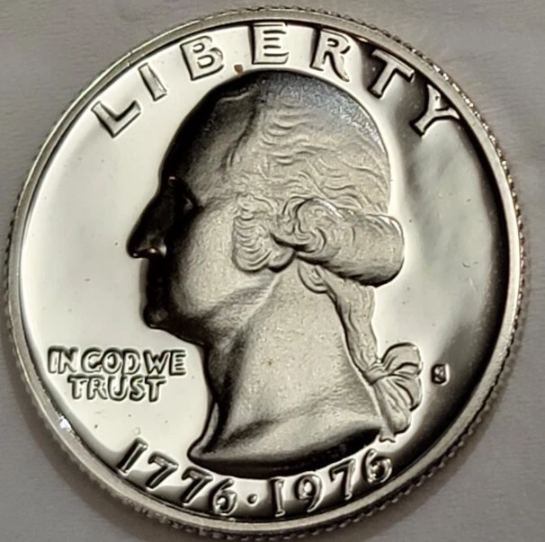 1976 S SILVER Washington Quarter Gem PROOF 40% Silver Bicentennial, FREE SHIPPIN