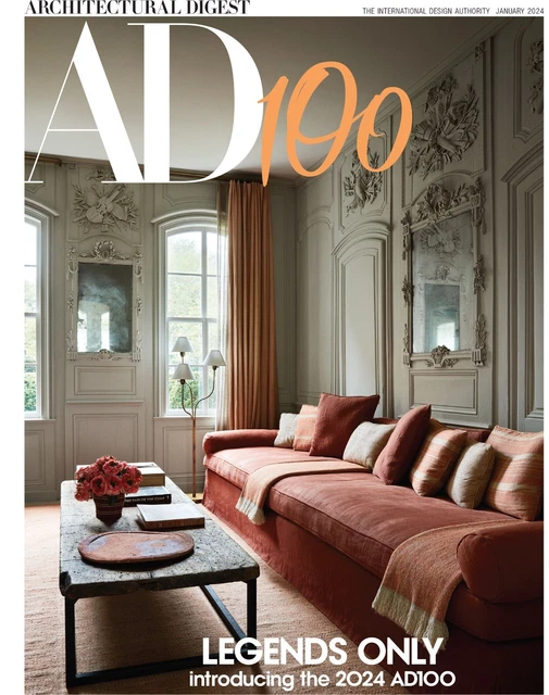 ARCHITECTURAL DIGEST MAGAZINE January 2024 Issue AD100 Luxury Designer