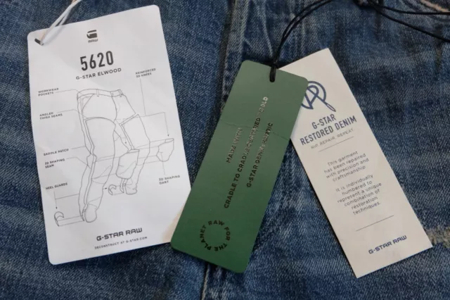 Jeans G-Star Homme 5620 Elwood 3D Original Relaxed Tapered ( Kir Denim)  W29 L32 3