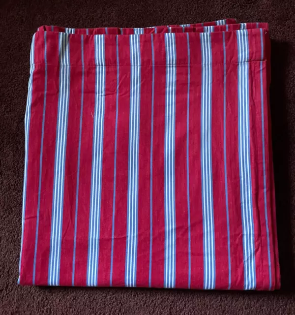 Pottery Barn Red Blue Stripe Lined Curtain Panel 96"x 88" (One) Pottery Barn Red Blue Stripe Lined Curtain Panel 96"x 88" (One)