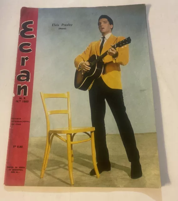 Elvis Presley Cover Ecran Magazine Chile 1965 Excellent Condition