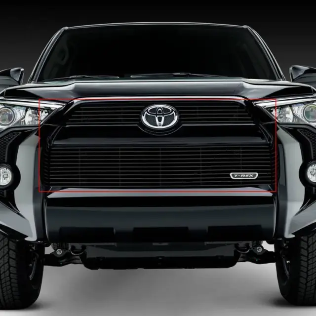 T-Rex 2014-2019 Pour Toyota 4 Chemin Pare-Choc Billet Grille Superposé 3 PC Noir