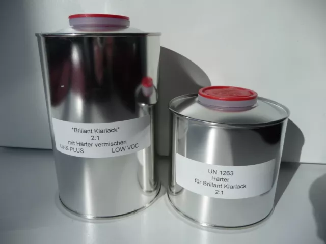 0.75 Liter Set 2K Hs Glossy Clear Varnish Base Lack Painting Lackpoint