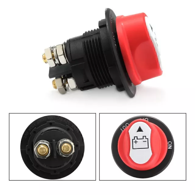 Battery Isolator Switch 100A Disconnect Power Cut Off Kill for Car Boat RV-Truck 2